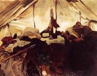 (image for) Handmade Oil painting for home canvas, oil painting framed canvas for living room John Singer Sargenti's art Inside a Tent in th